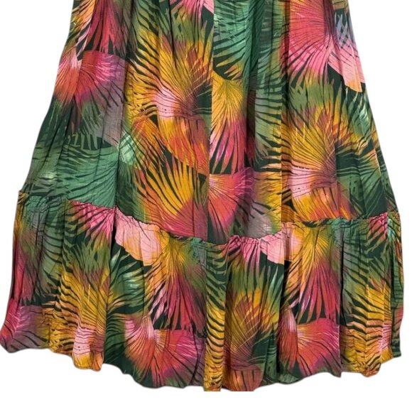 Terra & Sky Women's Off Shoulder Tropical Multicolor Maxi Dress Sz 3X  (24W-26W) - Picture 5 of 13